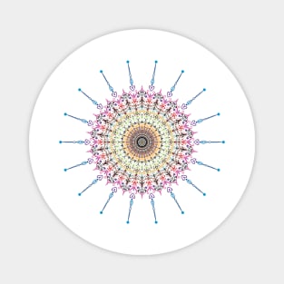 Colorful spiky mandala Magnet